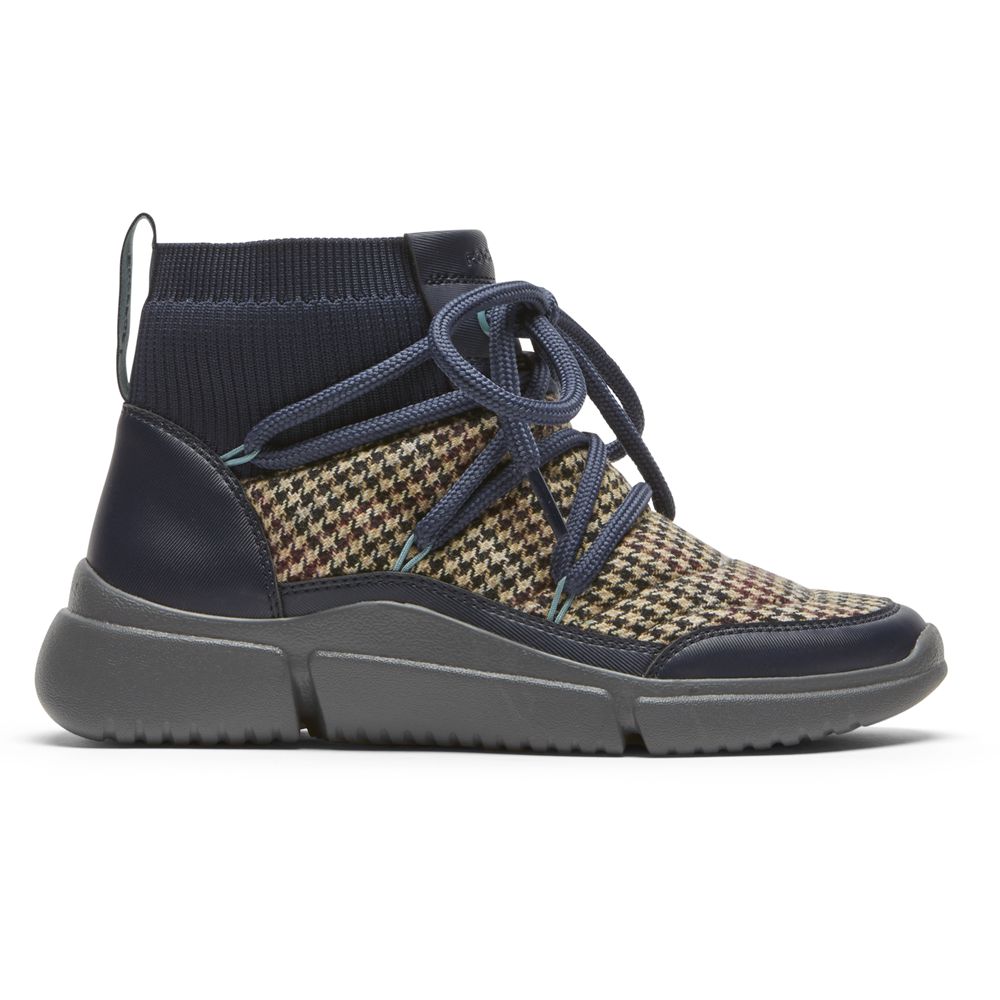 Botins Rockport R-Evolution Washable Quilted Senhora - Azul Marinho ( 762-XSRFKO )